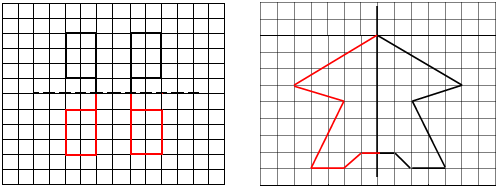 在方格纸上画出所给图形的对称图形