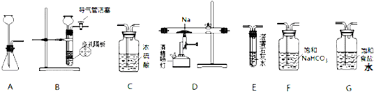 某化学兴趣小组用下列装置进行"钠与二氧化碳反应"的实验探究(尾气