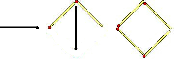 八根火柴拼成菱形图片