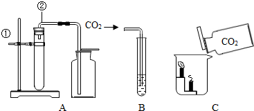 如图是实验室制取二氧化碳并试验其性质的装置和操作示意图.