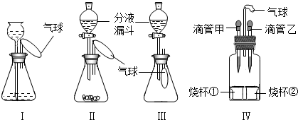 某化学兴趣小组设计了一组吹气球实验装置如图