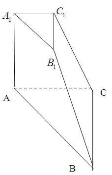此几何体直观图如图所示可知此几何体为三棱台