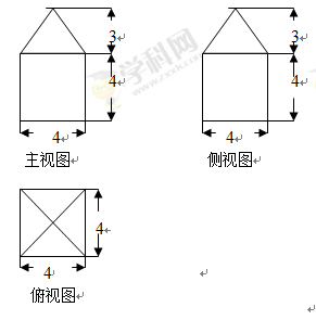 已知某几何体的三视图如图,则该几何体的体积是(   )科目:来源:题型