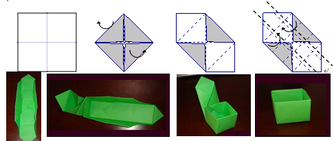 正方体盒子折叠方法图片