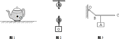 (2)如图2是滑轮组,要求最小的力匀速提升重物g,在图中画出绳