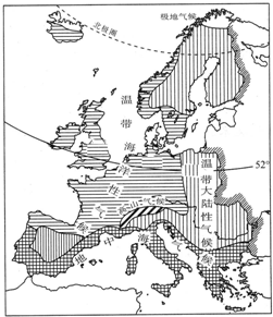 欧洲西部气候空白图图片