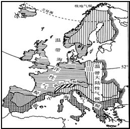 欧洲气候图手绘图片