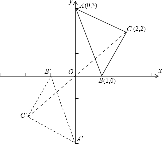 如图所示画出abc关于原点的对称图形abc并求出abc的面积