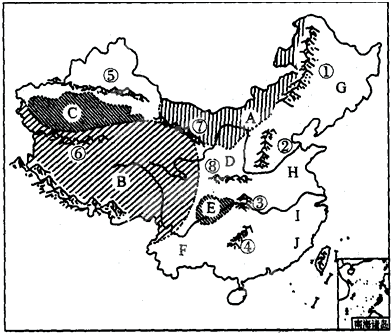 图是中国地形图,读图回答下列问题