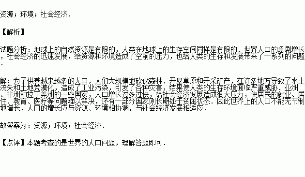 下列对世界人口的有关问题预测不_世界人口问题图片(2)