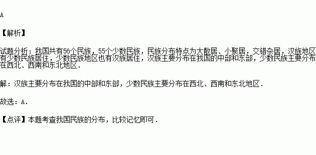 我國各民族呈現