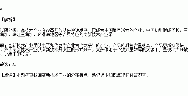 高新技术产业分布特点图片