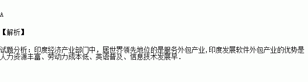 下列印度工業部門中.居世界領先地位的是( )a.軟件外包產業 b.