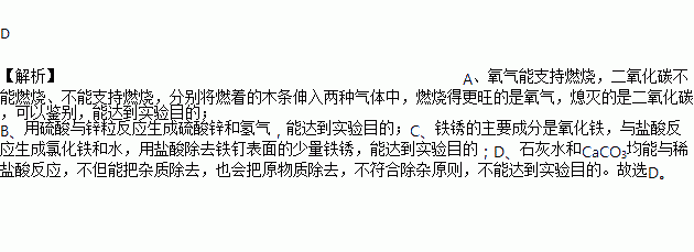 下列实验设计不能达到实验目的的是