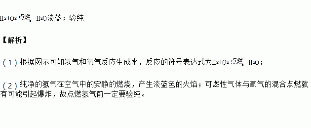 下图所示是氢气在空气中燃烧的微观表示