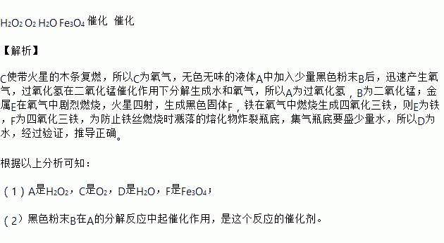 將一種無色無味的液體a裝入試管用帶火星的木條試驗無現象而向其中