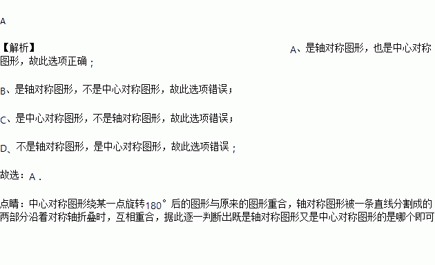 下列圖形中既是軸對稱圖形又是中心對稱圖形的是