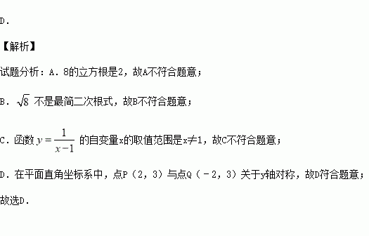 是一個最簡二次根式c.函數的自變量x的取值範圍是x>1d.