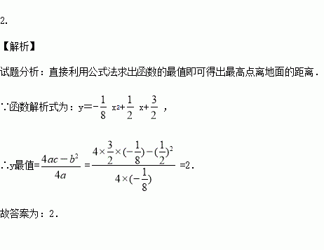 如果鉛球運行時離地面的高度y的函數解析式為什那麼鉛球運動過程中最