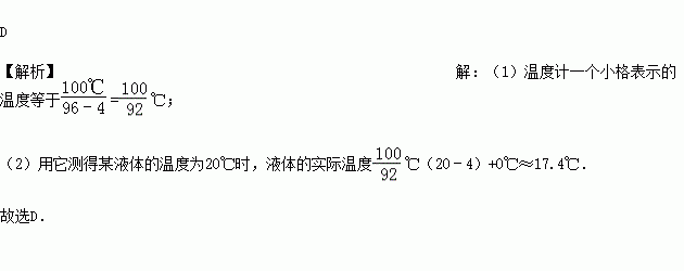 它插在溫水中所顯示的溫度是20那麼溫水的實際溫度是一個標準大氣壓下