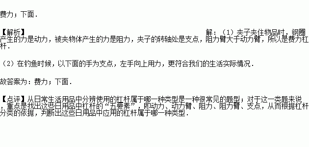 夹衣服的夹子杠杆原理图片