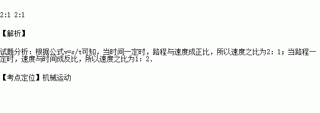 甲乙兩車做勻速直線運動若兩車在相同時間內經過的路程之比是21則速度