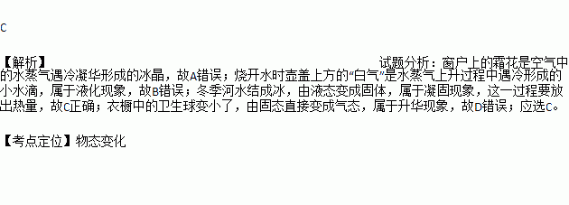 a窗戶上的霜花是凝固現象