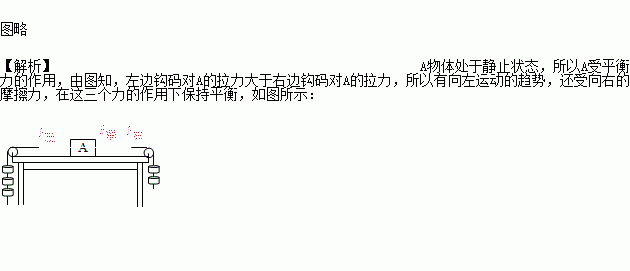 示的a物体处于静止状态请画出a在水平方向的受力示意图