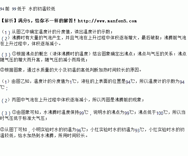 如圖甲是小明小紅兩名同學分別探究水的沸騰的實驗裝置他們所用的器材