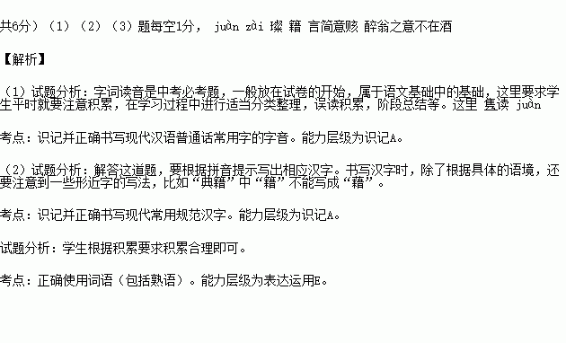 成語是濃縮的文化.它 a (形容言語簡練而意思完整).深刻雋永.