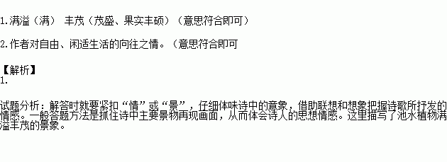 野 池唐·王建野池水满连秋堤菱花结实蒲叶乔川口雨晴风复止