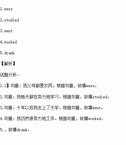 根據漢語意思及括號內動詞提示.每空一個單詞.完成短文.許多年以前.