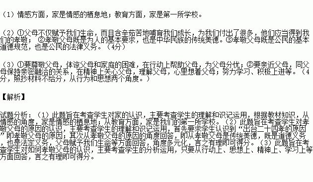 孝敬父母原曲谱_孝敬父母图片