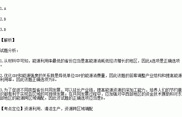 经济增长与能源消费总量增长率