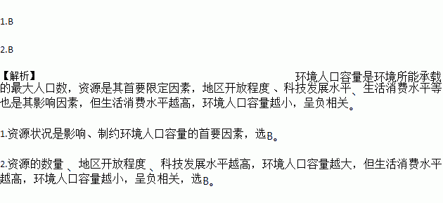 环境人口容量的主要制约因素_环境容量与影响因素图(3)