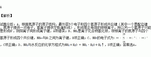 nh5的電子式為b.nh5中既有共價鍵又有離子鍵a.