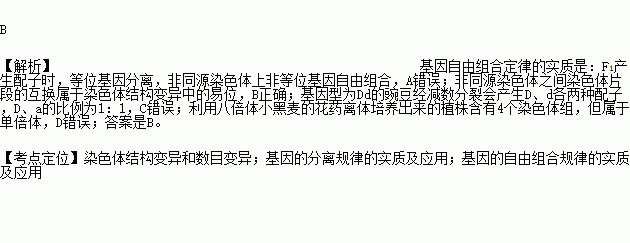 等位基因分離.非等位基因自由組合b.非同源染色體之間