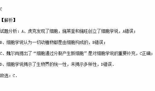 細胞學說認為一切生物都由細胞和細