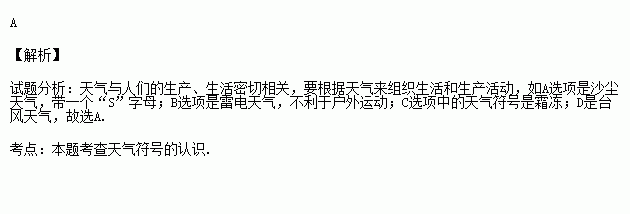 表示沙塵暴的是 題目和參考答案——青夏教育精英家教網