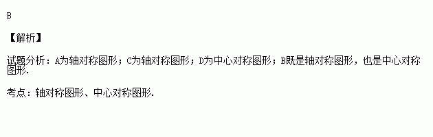 下列圖形中既是中心對稱圖形又是軸對稱圖形的是