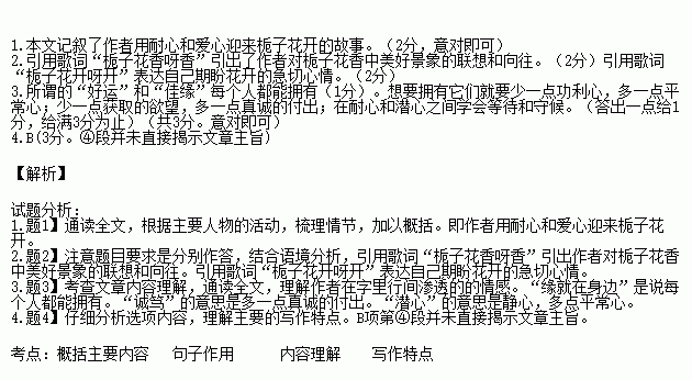 栀子花开歌词简谱_歌谱及歌词赏析 栀子花开(2)