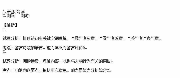 白露为霜简谱_蒹葭苍苍白露为霜图片