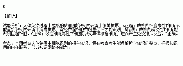 成熟的輔助性t細胞——巨噬細胞 d.效應細胞毒性