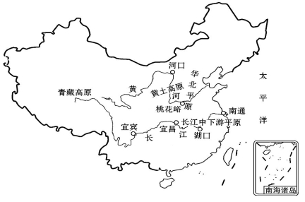 (1)长江黄河都发源于 高原上游 资源丰富下游流经 地区