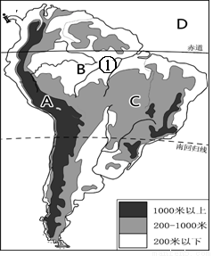 南美洲地形图黑白图片