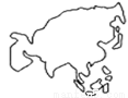 下列大洲轮廓图中表示亚洲的是