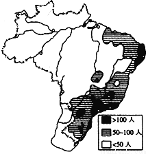 巴西的城市和人口主要分布在哪_巴西主要城市分布图(3)