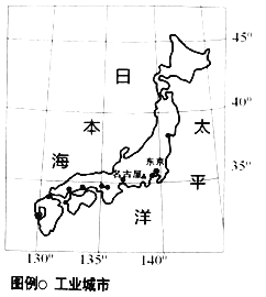 读日本示意图,回答下面小题