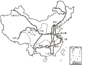 读中国铁路运输略图,请你为北京的青青同学外出旅游出谋划策.