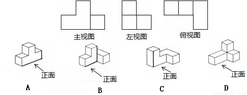 如图所示的三视图所对应的几何体是( )